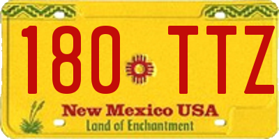 NM license plate 180TTZ