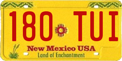 NM license plate 180TUI