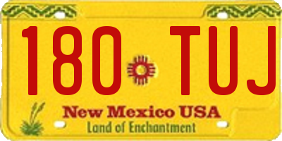 NM license plate 180TUJ