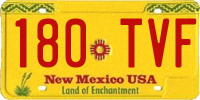 NM license plate 180TVF