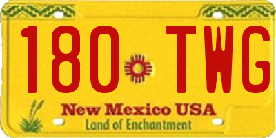 NM license plate 180TWG