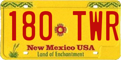 NM license plate 180TWR