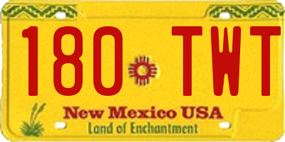 NM license plate 180TWT