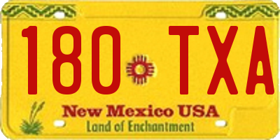 NM license plate 180TXA