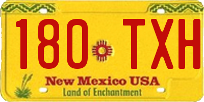 NM license plate 180TXH