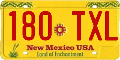 NM license plate 180TXL