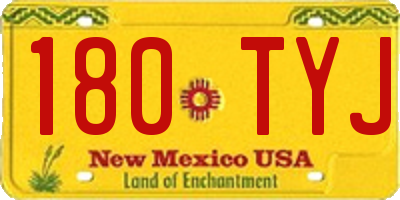NM license plate 180TYJ