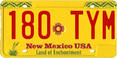 NM license plate 180TYM
