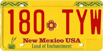 NM license plate 180TYW