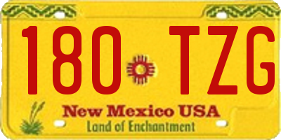 NM license plate 180TZG