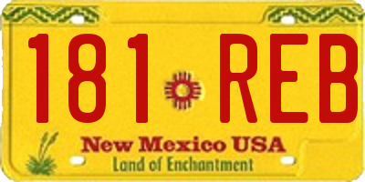 NM license plate 181REB