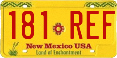 NM license plate 181REF