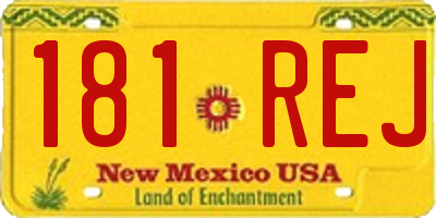 NM license plate 181REJ