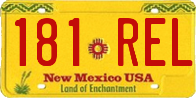 NM license plate 181REL