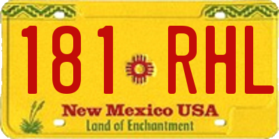 NM license plate 181RHL