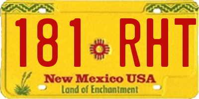 NM license plate 181RHT