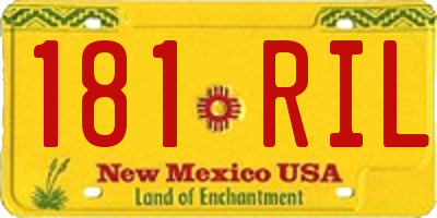 NM license plate 181RIL