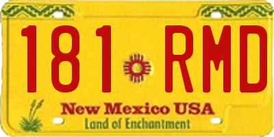 NM license plate 181RMD
