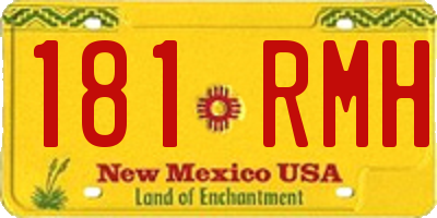 NM license plate 181RMH