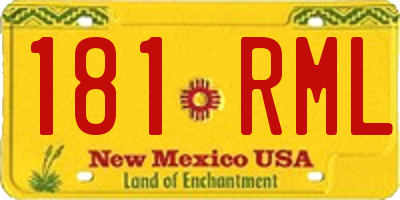 NM license plate 181RML