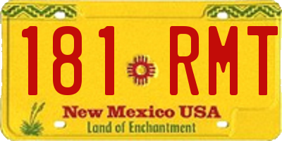 NM license plate 181RMT