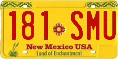 NM license plate 181SMU