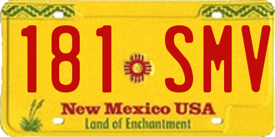NM license plate 181SMV