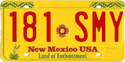 NM license plate 181SMY