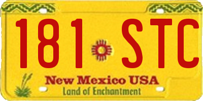 NM license plate 181STC