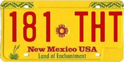 NM license plate 181THT