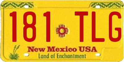 NM license plate 181TLG