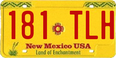 NM license plate 181TLH