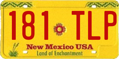 NM license plate 181TLP