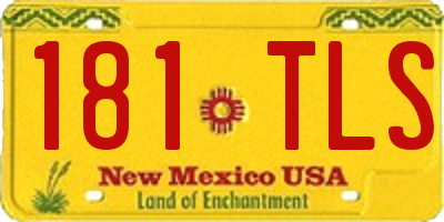 NM license plate 181TLS