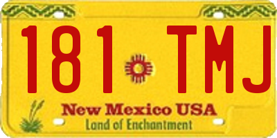 NM license plate 181TMJ