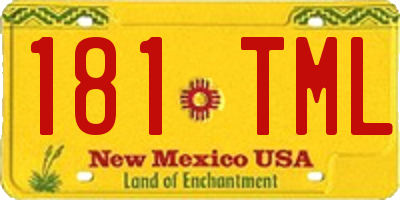NM license plate 181TML