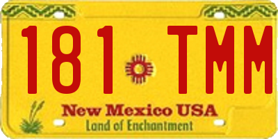 NM license plate 181TMM