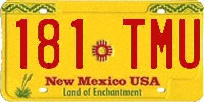 NM license plate 181TMU
