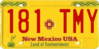 NM license plate 181TMY