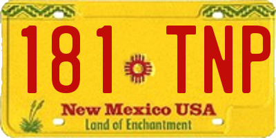 NM license plate 181TNP