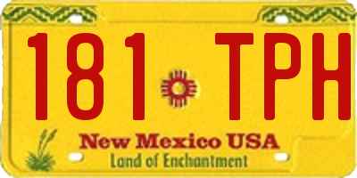 NM license plate 181TPH