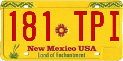 NM license plate 181TPI