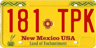 NM license plate 181TPK