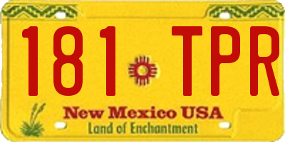 NM license plate 181TPR