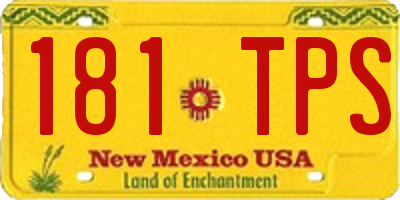 NM license plate 181TPS