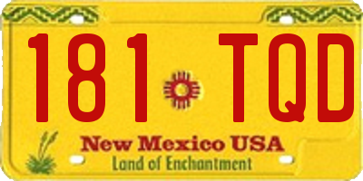 NM license plate 181TQD