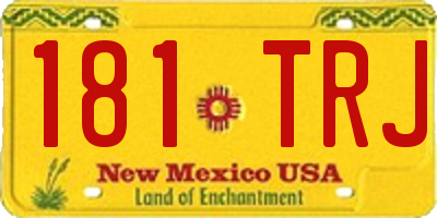 NM license plate 181TRJ