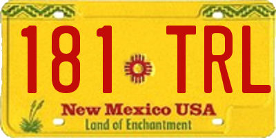 NM license plate 181TRL