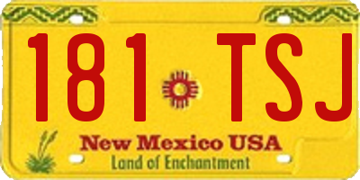 NM license plate 181TSJ