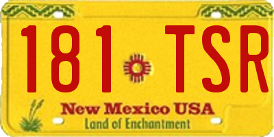 NM license plate 181TSR